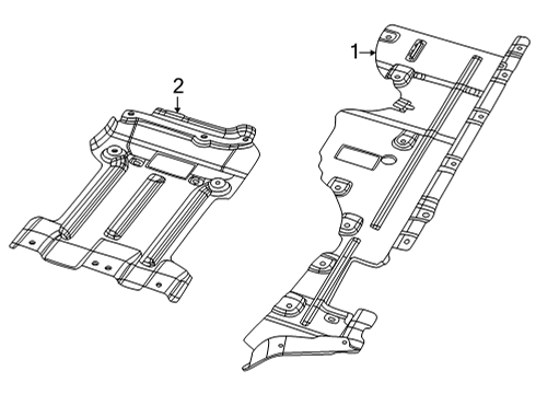 2023 Jeep Grand Cherokee L Under Cover & Splash Shields Diagram