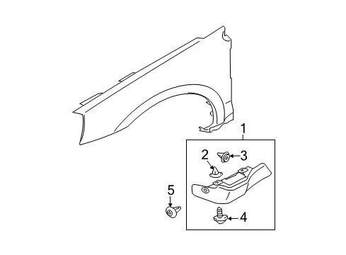 GROMMET-Side Air Dam Diagram for MR280579