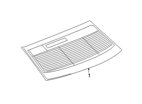 2023 Dodge Charger Glass & Hardware - Back Glass Diagram