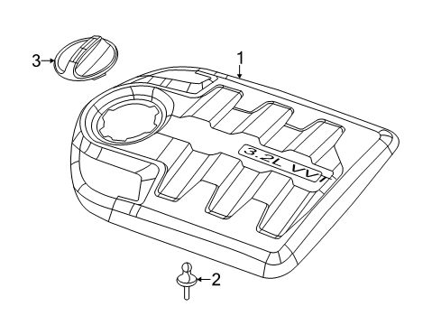 2022 Jeep Cherokee Engine Appearance Cover Diagram 3