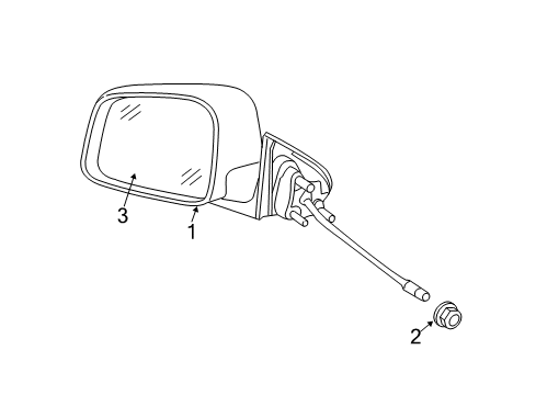 2022 Jeep Grand Cherokee WK Outside Mirrors Diagram