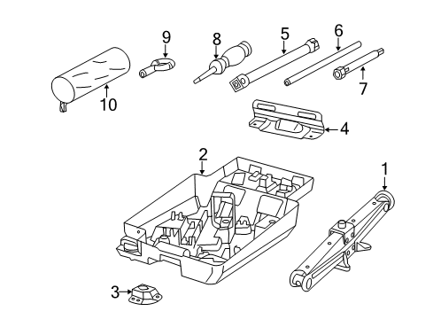 2022 Ram ProMaster 1500 Jack & Components Diagram