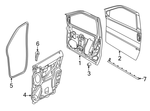 2021 Ram ProMaster City Door & Components Diagram 2