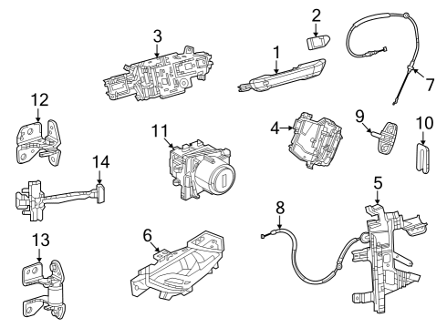 2023 Jeep Grand Cherokee Door Diagram for 68544486AA