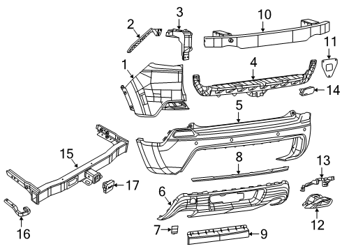 2022 Jeep Cherokee APPLIQUE-FASCIA Diagram for 68595989AA