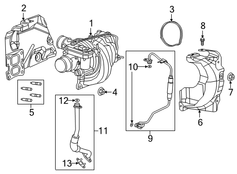 2023 Jeep Cherokee Shield-TURBOCHARGER Diagram for 5048393AC