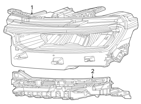 2022 Jeep Grand Cherokee L Headlamps, Headlamp Washers/Wipers Diagram 2