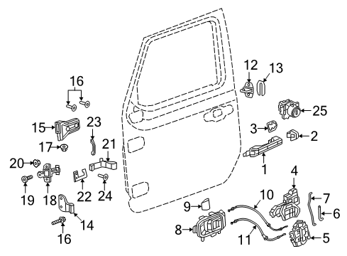 2023 Jeep Wrangler EXTERIOR DOOR Diagram for 6ZA12PDNAC