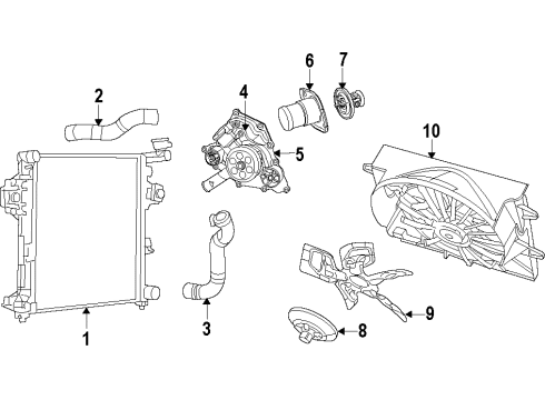 2021 Ram 1500 Classic RADIATOR INLET Diagram for 68571917AA