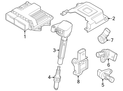 2024 Dodge Hornet MODULE-ENGINE CONTROLLER Diagram for 68402685AC