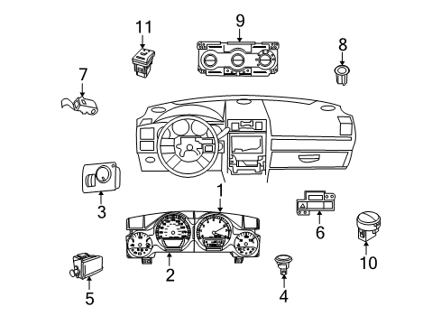 2022 Dodge Challenger Composite Headlamp Diagram for 68174064AG