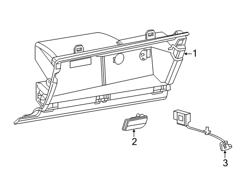 2022 Ram 2500 Glove Box Diagram 1