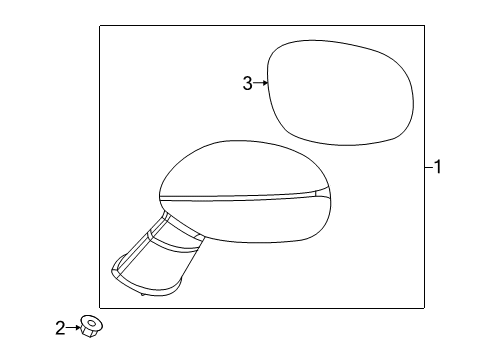 2022 Dodge Challenger OUTSIDE REARVIEW Diagram for 6YQ16SBMAB