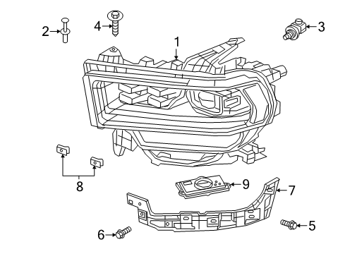 2022 Ram 3500 HEADLAMP Diagram for 68360182AC