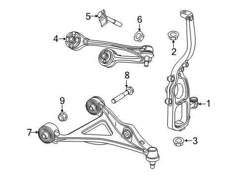 2023 Dodge Challenger Front Suspension Components Diagram 1