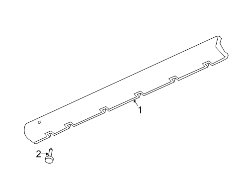 2023 Dodge Charger Exterior Trim - Pillars Diagram