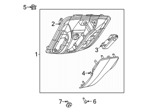 2021 Chrysler Voyager Overhead Console Diagram 2