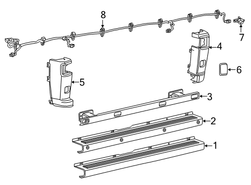 2023 Ram ProMaster 2500 FASCIA-REAR Diagram for 7FH97JXWAA