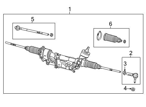 2021 Ram 1500 GEAR-RACK AND PINION Diagram for 68585102AA