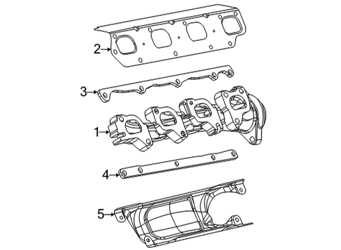 2021 Jeep Grand Cherokee L Shield-Exhaust Manifold Diagram for 68480064AA