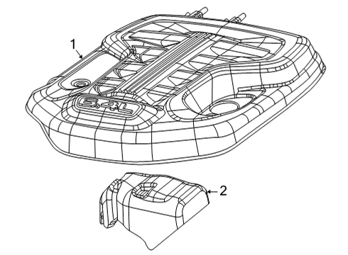 2022 Jeep Grand Wagoneer Cover-Engine Diagram for 68477464AB