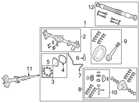 2020 Jeep Gladiator REAR COMPLETE Diagram for 68383640AN