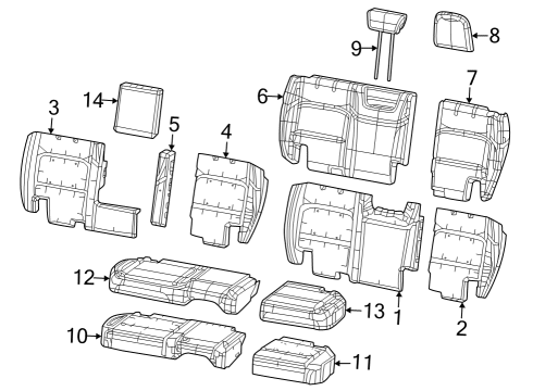 2024 Jeep Wrangler COVER-REAR SEAT CUSHION Diagram for 7SM05TX7AA