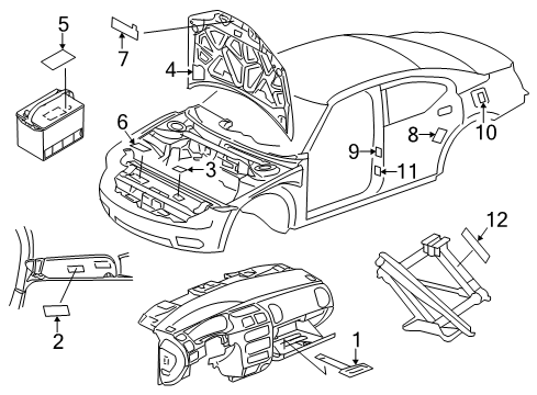 2023 Dodge Charger Information Labels Diagram