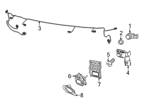 2022 Chrysler 300 Parking Aid Diagram 2