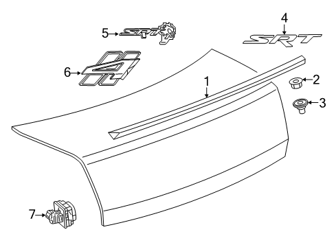 2023 Dodge Challenger NAMEPLATE-SCAT PACK Diagram for 68614196AA