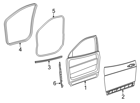 2016 Jeep Cherokee WEATHERST-DOOR BELT INNER Diagram for 68620432AA