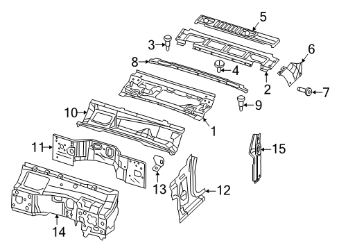 2022 Jeep Gladiator Cab Cowl Diagram