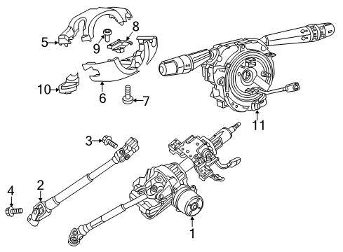 2017 Jeep Renegade CLOCKSPRI-STEERING COLUMN CONTROL MOD Diagram for 6UW41LXHAD