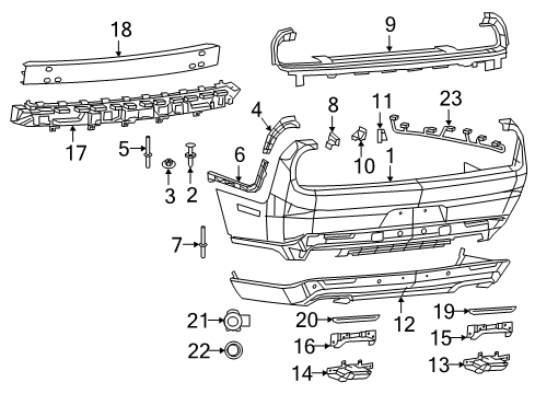 2021 Dodge Challenger FASCIA-REAR Diagram for 68532761AA