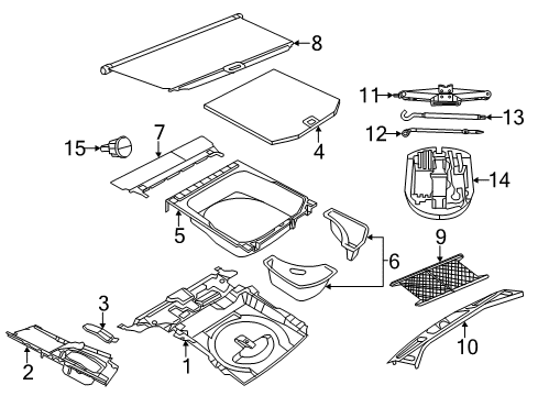 2022 Jeep Grand Cherokee WK Interior Trim - Rear Body Diagram