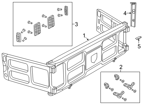 2022 Ram 1500 Exterior Trim - Pick Up Box Diagram 4