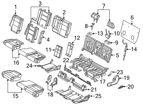 2021 Dodge Durango ARMREST-Second Row Diagram for 7FY57DX9AA