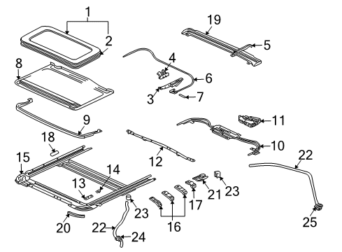 SUNROFKIT-SUNROOF Diagram for MR991719