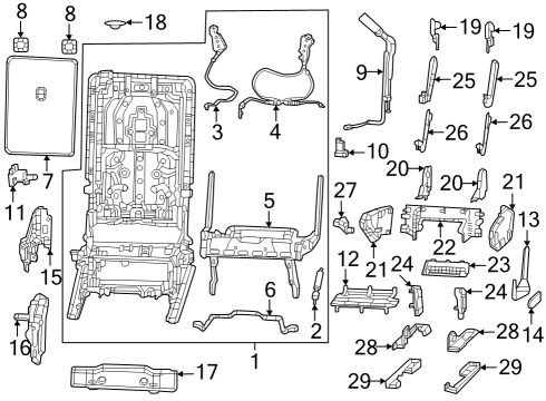 2024 Jeep Grand Wagoneer L Second Row Seats Diagram 7