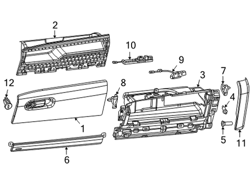 2023 Jeep Grand Wagoneer L Glove Box Diagram