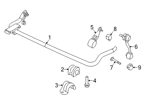 2024 Jeep Wrangler STAB BAR-FRONT Diagram for 68533946AA