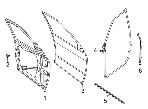 2022 Ram 2500 Door & Components Diagram 1