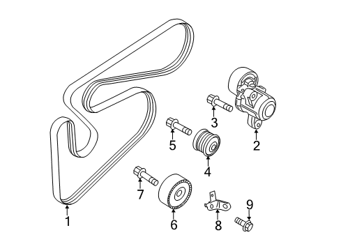 Belt-ALTERNATOR & Others Diagram for 1340A150