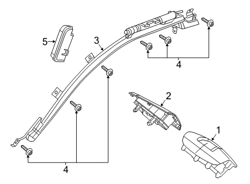 2021 Ram ProMaster City Air Bag Components Diagram 1