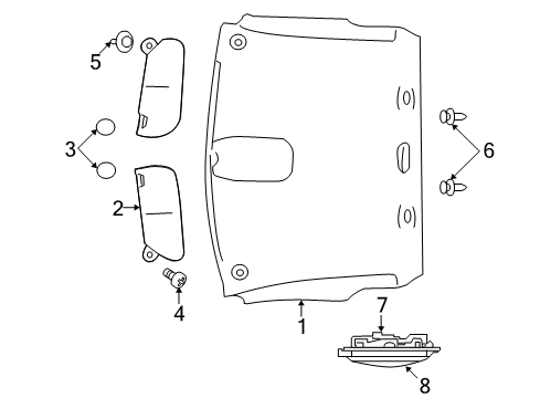 2021 Ram 1500 Classic Interior Trim - Cab Diagram 1