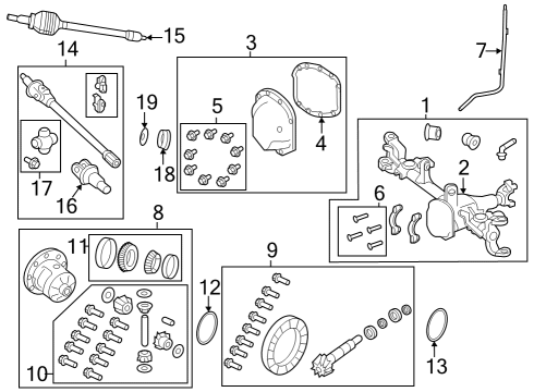 2023 Jeep Gladiator DIFFERENTIAL Diagram for 68592550AA