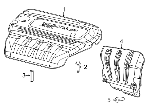 2023 Jeep Cherokee Engine Appearance Cover Diagram 2