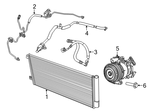 2021 Jeep Renegade A/C Condenser, Compressor & Lines Diagram 2