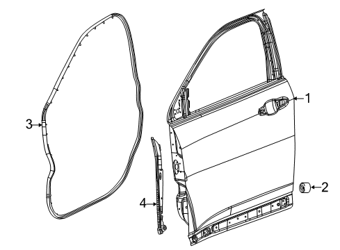 2023 Jeep Compass Door & Components Diagram 1