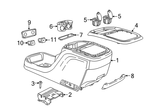 2022 Chrysler Pacifica Center Console Diagram 6